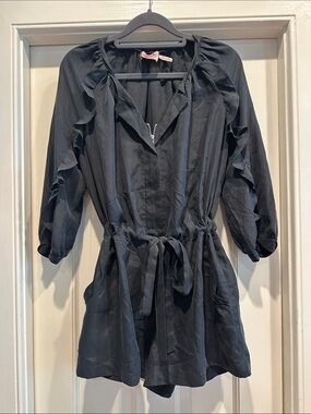Juicy Couture Black Ruffle Sleeve Romper